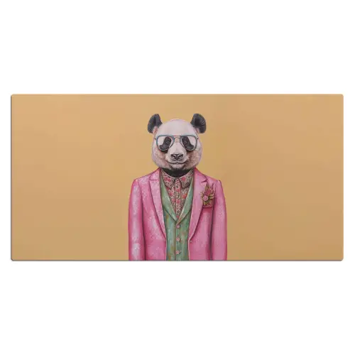 Panda - Pak - Zonnebril - Blauw Muismat XXL klein -3d_leeg
