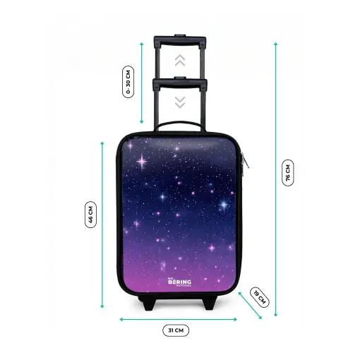 Sterren - Galaxy - Blauw - Roze Kinderkoffer - Zwart klein -productfoto_formaten