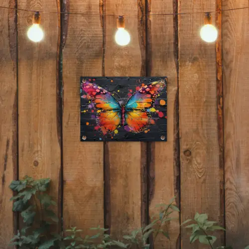 Vlinder van Kleuren tuinposter los doek klein -sfeer1