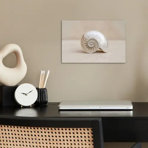Schelp - Spiraal - Beige poster papier klein -sfeer1