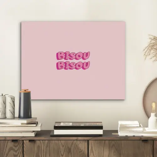 Bisou - Roze - Schaduw PET vilt klein -sfeer1