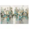 Abstract - Blokken - Goud - Skyline poster papier klein -3d