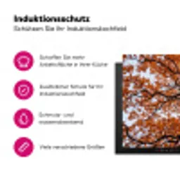 Boom - Bladerdak - Herfst - Oranje - Sfeervol Inductie beschermer vinyl 3mm klein -zzzzzzz-lf-ups