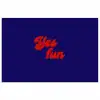 Blauw - Rood - Yes fun - 3D poster papier klein -3d
