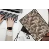 Waaiervorm - Beige - Vezel textuur laptophoes neopreen klein 279 -bureau