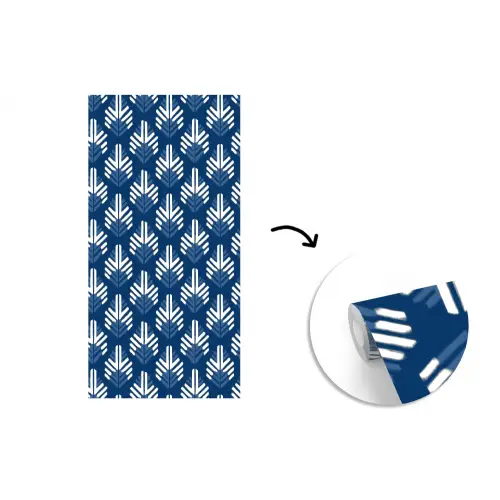 Modern - Patroon - Blauw fotobehang vinyl groot 64 -3d