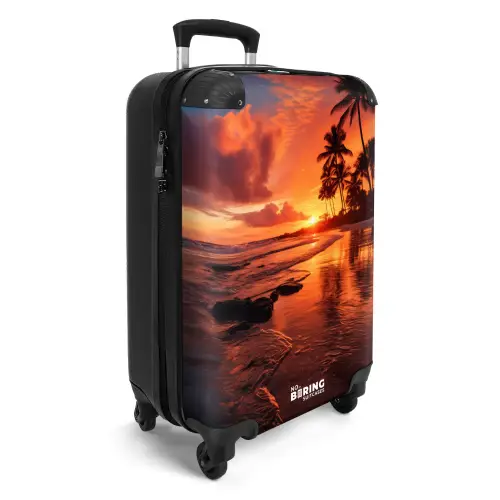 Palmbomen bij zonsondergang NBS - Handbagage koffer - Kinderen Unisex middel -productfoto_3d