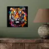 Tijger - Graffiti - Dieren - Zwart aluminium wit klein -sfeer2