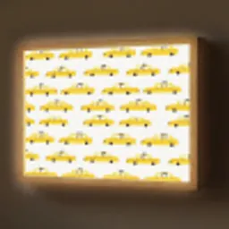 Taxi - Iconisch - Geel Light Box met batterij (Wandlamp) middel 907 -z3d_website