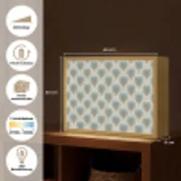 Waaier - Klassiek - Blauw Light Box met batterij (Wandlamp) middel 907 -USP_websiteoverzichtDE