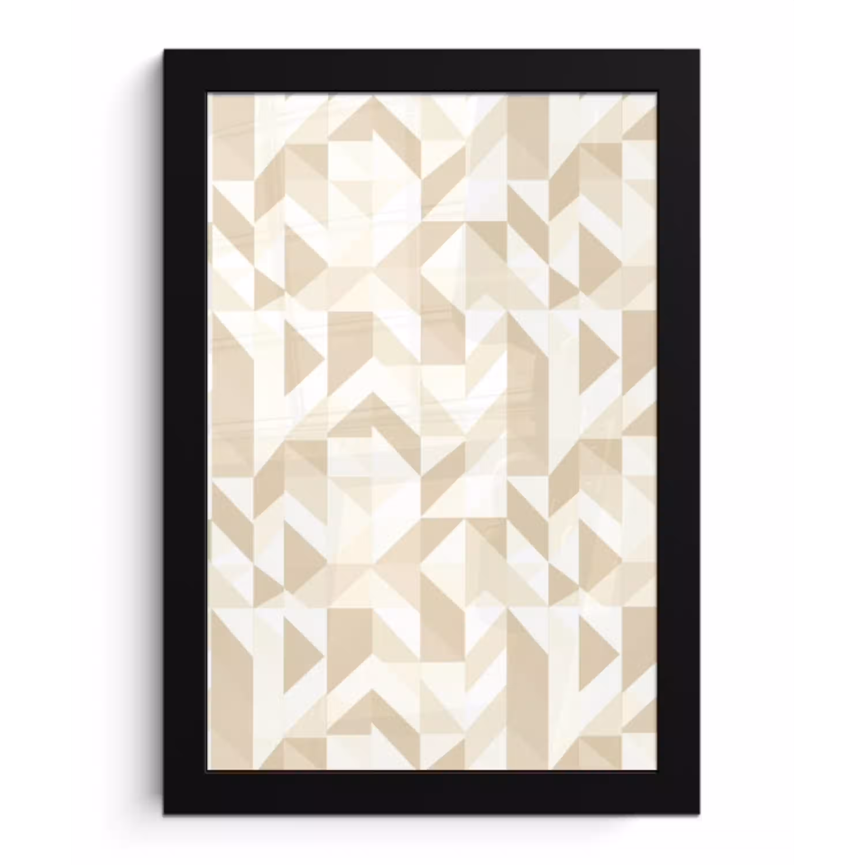 Modern - Abstract - Beige fotolijst zwart zonder passe partout klein 224 -3d