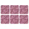 Organisch - Patroon - Roze onderzetter kurk middel 366 -3d