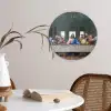 Het laatste avondmaal - Leonardo da Vinci Wandcirkel kunststof plaat 5mm dik klein -sfeer4
