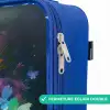 Paard in kleurrijke bloemen Kinderkoffer - Blauw klein -rits_FR