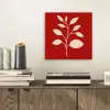 Silhouet - Bladeren - Tak aluminium wit klein -sfeer1