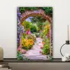 Doorkijk - Bloemen - Pad - Natuur canvas 2cm klein -sfeer6