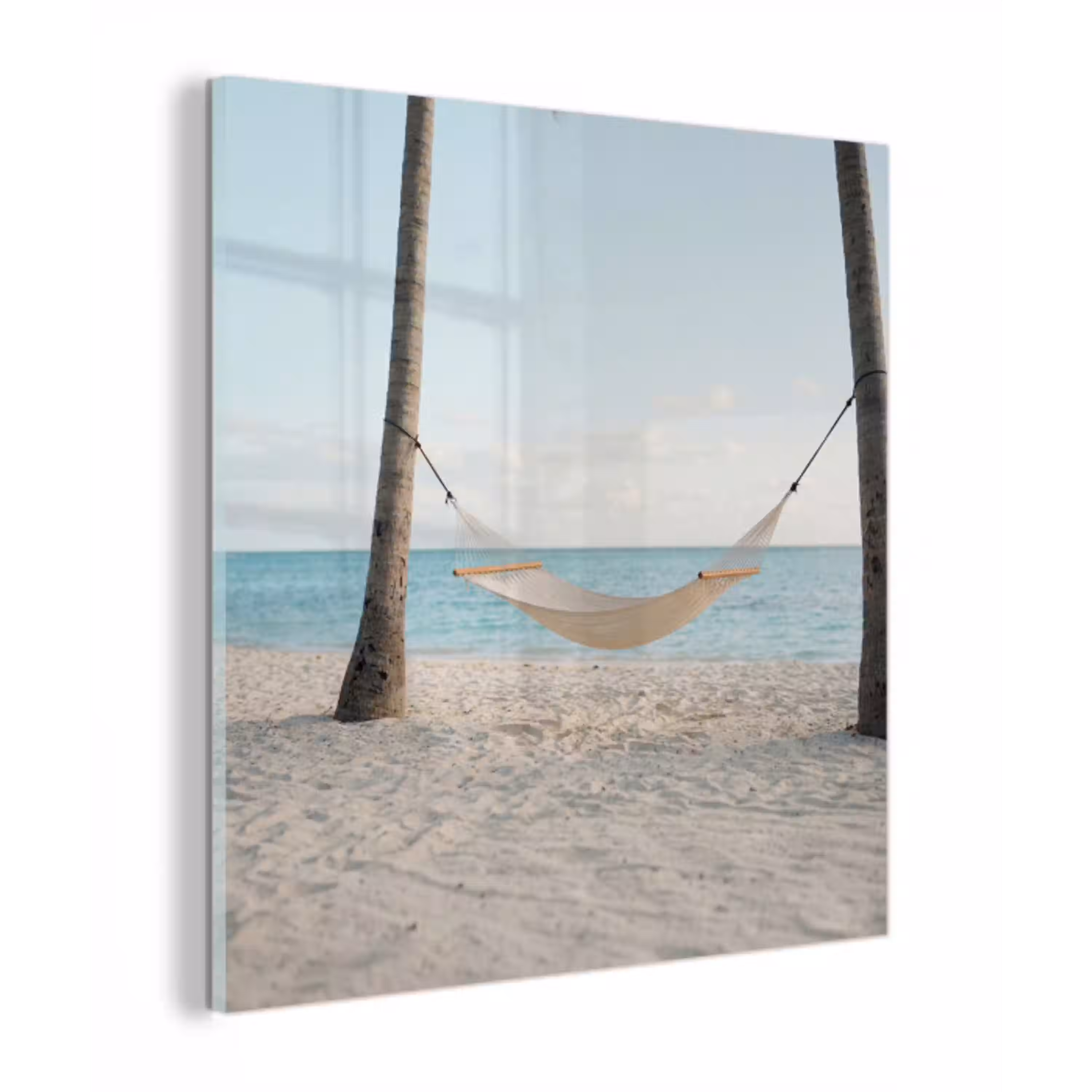 Hangmat - Strand - Wit plexiglas 5mm klein -z3d