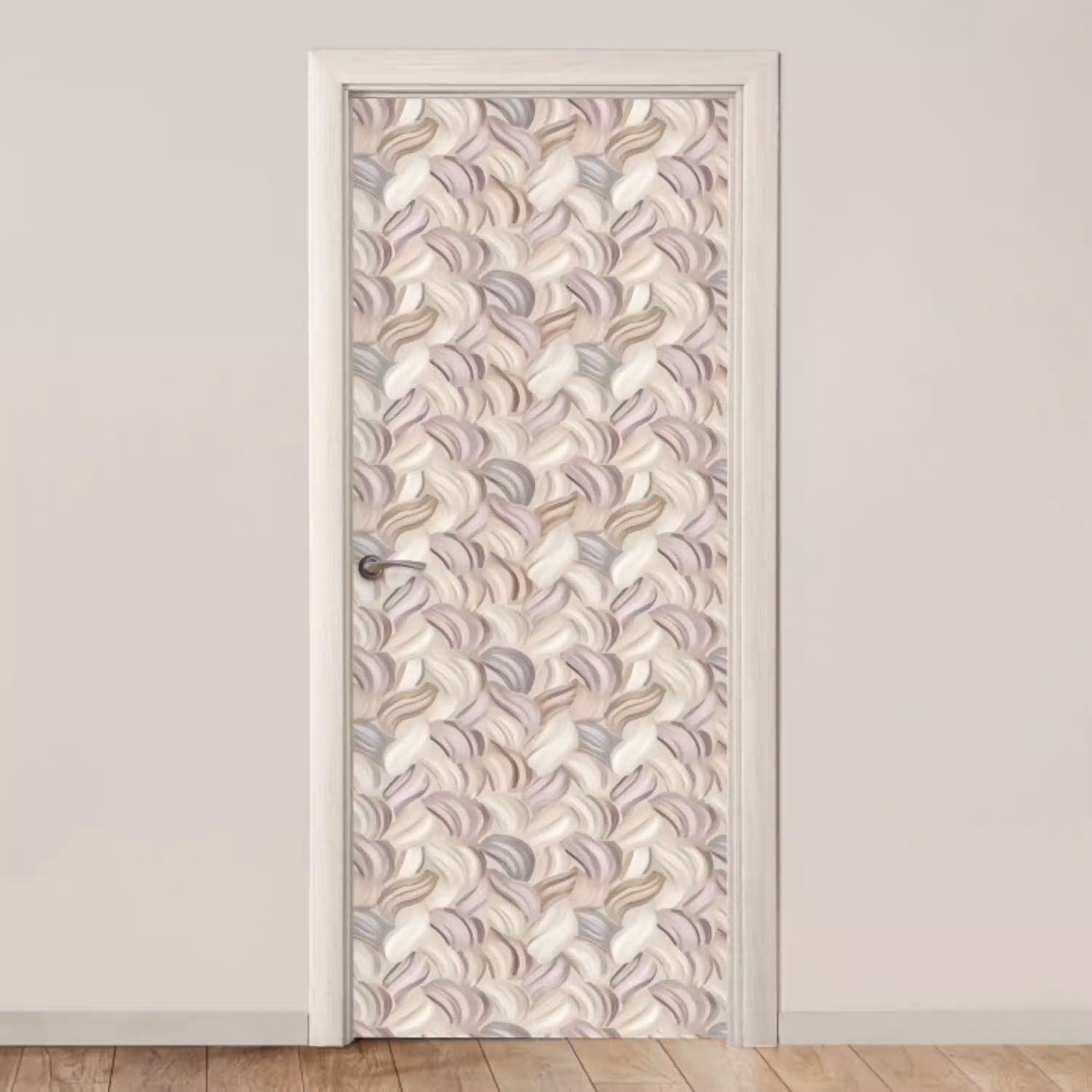 Abstract - Golvend - Pastel deurposter klein 289 -3d_beige