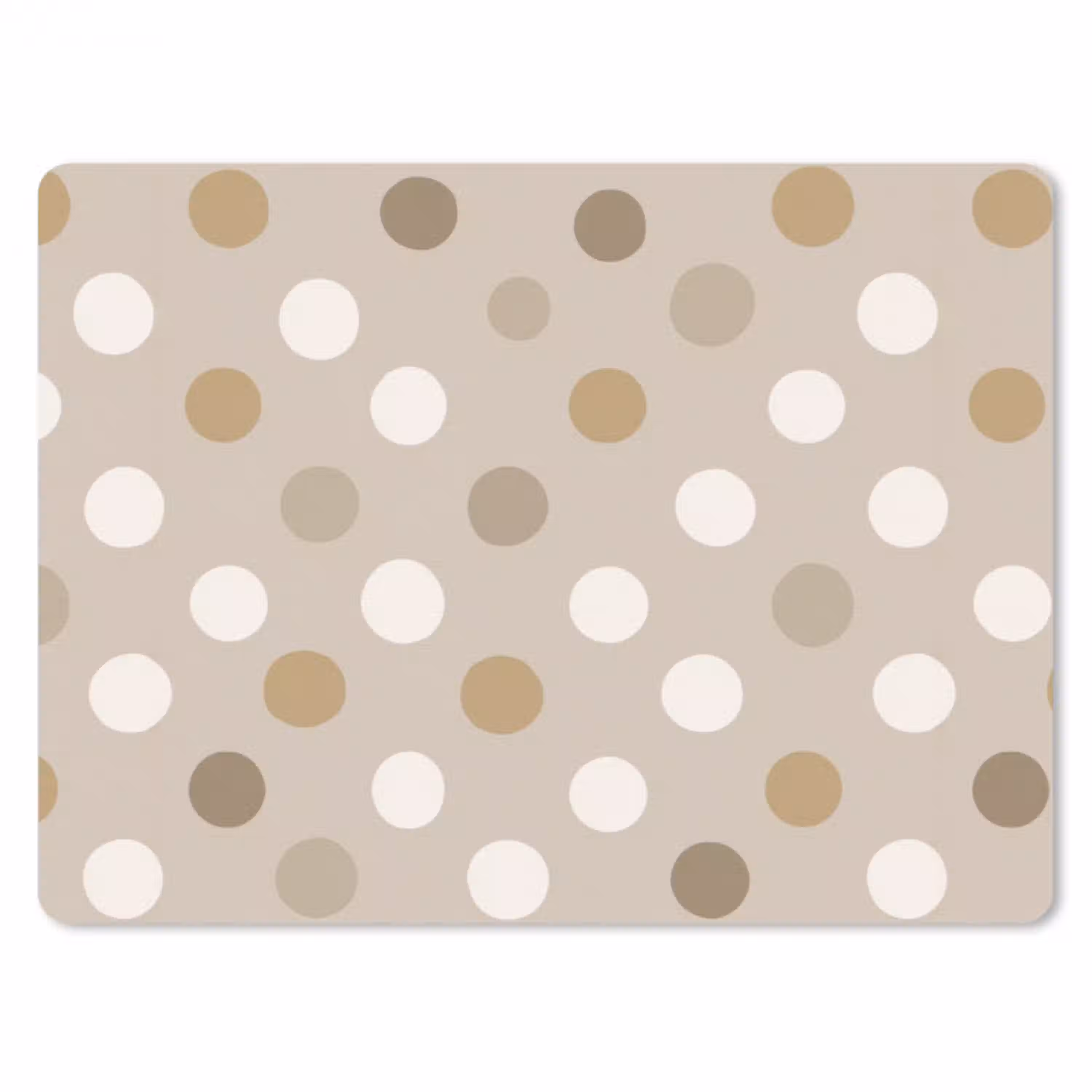 Polka - Dots - Beige muismat rubber klein 262 -3d