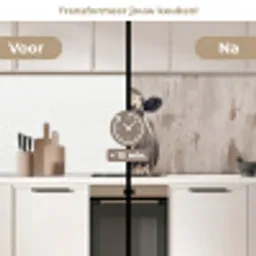 Koe - Portret - Dieren - Modern keuken achterwand 2 middel -voor-na2_NL
