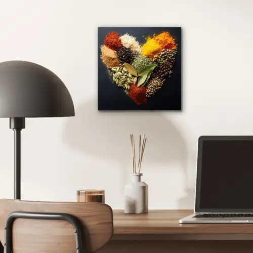 Specerijen - Mix - Hartvorm - Zwart aluminium wit klein -sfeer5