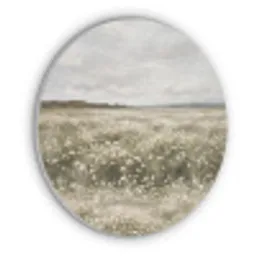 Illustratie - Landschap - Wit Akoestische PET Vilt - Rond klein -3d