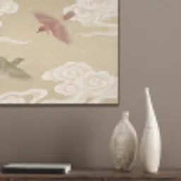 Vogels - Vliegen - Beige PET vilt klein -sfeer6_closeup