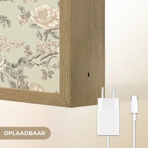 Bloem - Vogel - Kleurrijk Light Box met batterij (Wandlamp) middel 907 -USP_websiteoplaadbaarNL