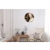 Klassiek - Marmer - Wijn Wandcirkel aluminium klein -woonkamer