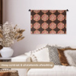 Bloemen - Patroon - Bruin Wandkleed katoen klein 269 -sfeer1