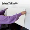 Golven - Ribbels - Wit Inductie beschemer met haakjes klein 777 -ky-ophangen-nl