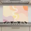 Golvende vormen - Abstract - pastel keuken achterwand spatscherm klein -3d_website