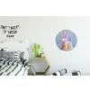 Dier - Ballon - Pasteltinten - Glanzend Wandcirkel aluminium klein -kinderkamer