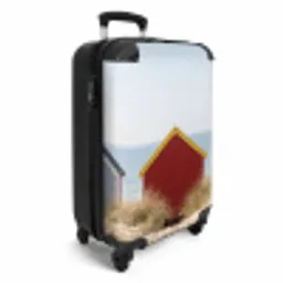 Strand - Huisjes - Kleurrijk - Duinen NBS - Handbagage koffer - Volwassenen Unisex middel -productfoto_3d