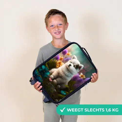 Fluffy Franky Kinderkoffer - Zwart klein -sfeer4_NL