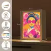 Vrouw - Zonnebril - Abstract - Oranje Light Box met kabel (Tafellamp) klein -USP_NL