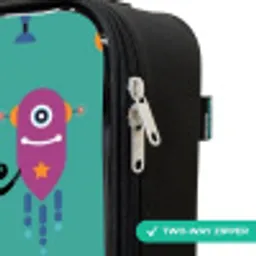 Robo rave Kinderkoffer - Zwart klein -rits_UK