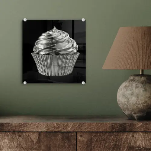Cupcake - Luxueus - Zilver plexiglas 5mm klein -sfeer3