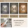 Abstract - Beige - Verf - Kunst - Natuur - Bloemen Light Box met kabel (Tafellamp) klein -USP_lichtkleurNL