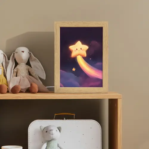 Ster - Gezichtje - Lichtgevend Light Box met kabel klein -sfeer2_kind