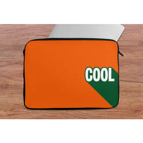 Cool - Oranje - Groen laptophoes neopreen klein -tafel
