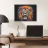 Leeuw - Graffiti - Dieren - Zwart PET vilt klein -sfeer5
