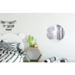 Bos - Sneeuw - Pad - Winter - Stilte Wandcirkel aluminium klein -kinderkamer
