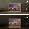 Neon cactussen - Woestijn - Zonsondergang Light Box met kabel (Tafellamp) klein -sfeer3