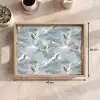 Wolken - Kraanvogels - Blauw Dienblad Rechthoek middel 911 -USP_Formaat