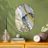 Abstract - Goud - Natuur - Kunst Wandcirkel Ovaal Forex klein -sfeer2