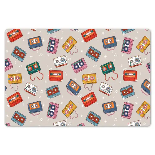 Muziek - Cassette - Patroon Placemat vinyl groot 368 -zzsfeer1_Kitchenyeah-website