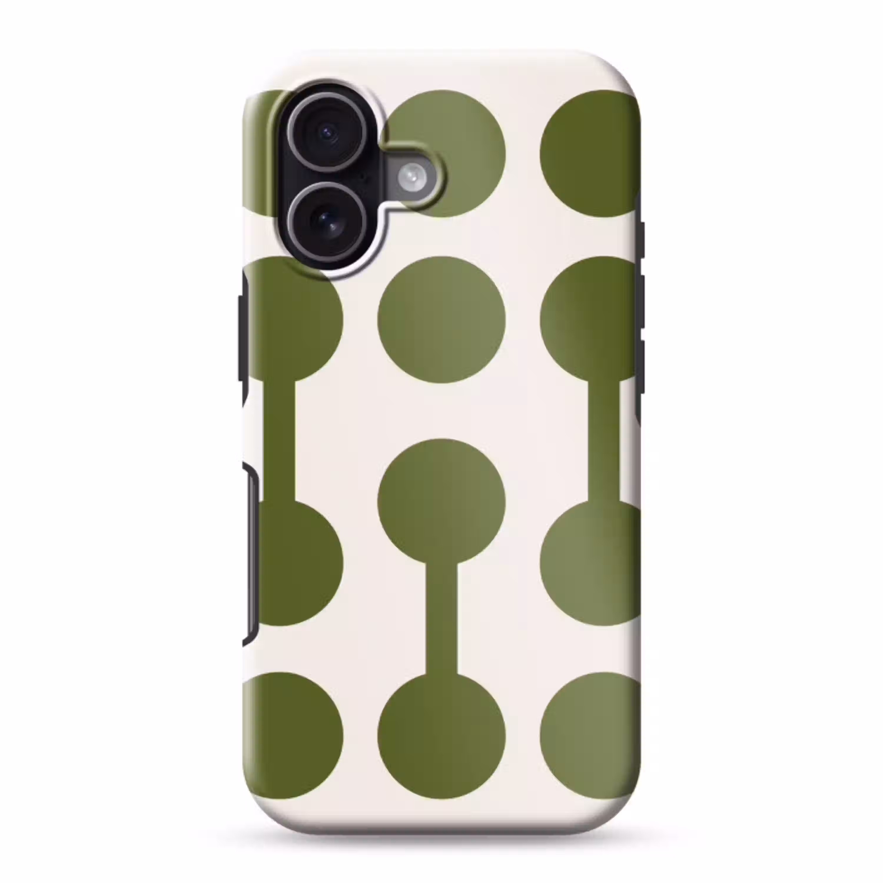 Cirkels - Geometrisch - Abstract - Modern - Groen Toughcase MagSafe Apple iPhone 17 klein -3d