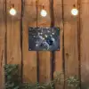 Kerstbal - Versierd - Blauw tuinposter los doek klein -sfeer1
