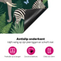 Tropisch - Jungle -  Groen Inductie beschermer vinyl 3mm klein -wsfeer4_website